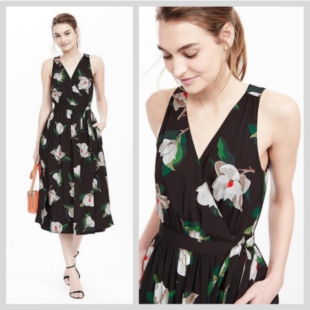 Banana Republic Magnolia Wrap Dress Size 10 NWT